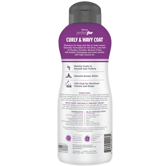 TropiClean PerfectFur Curly & Wavy Coat Shampoo