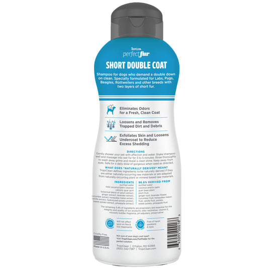 TropiClean PerfectFur Shampoo for Short Double Coat