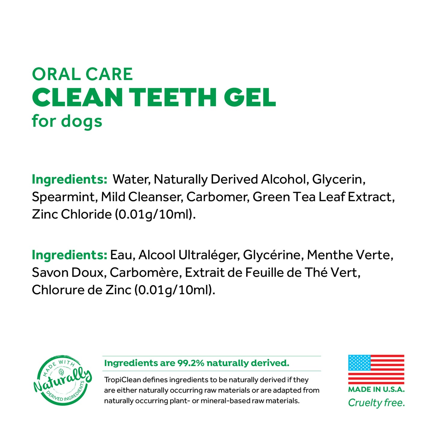 TropiClean Fresh Breath Oral Care Clean Teeth Gel