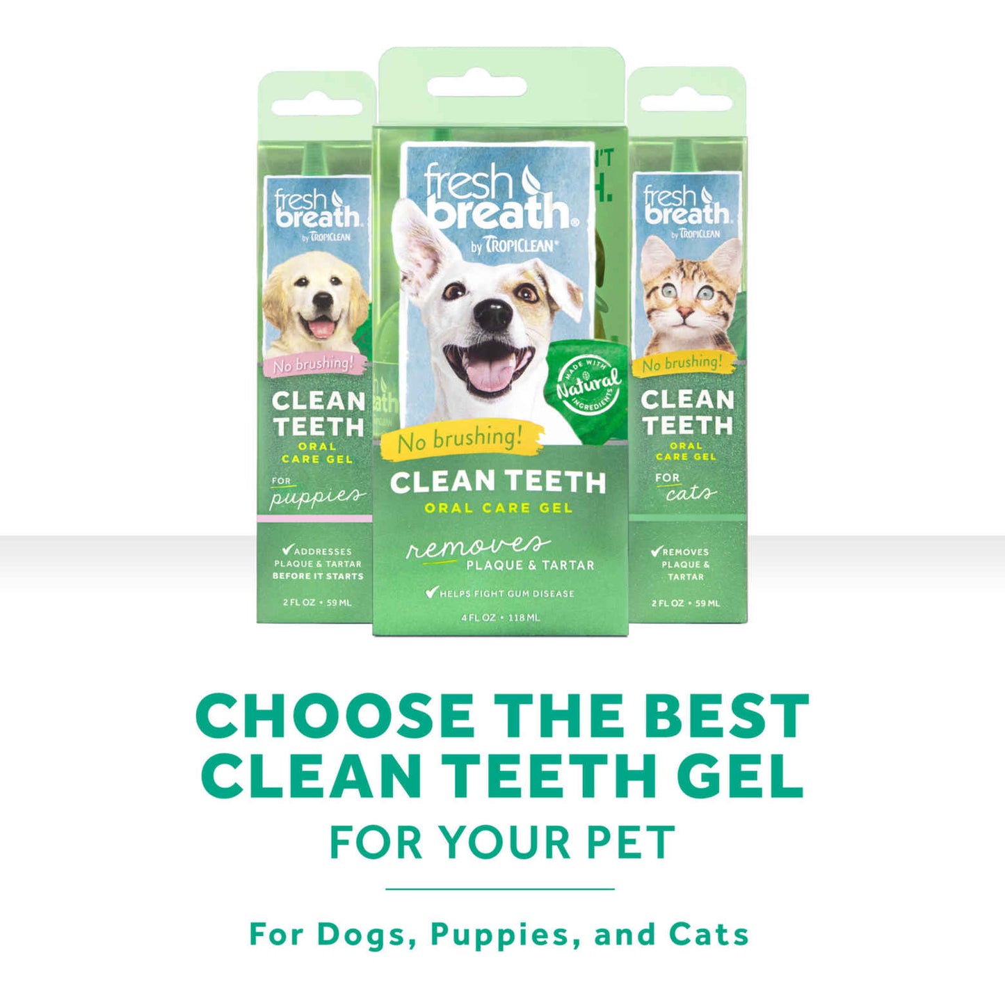 TropiClean Fresh Breath Oral Care Clean Teeth Gel