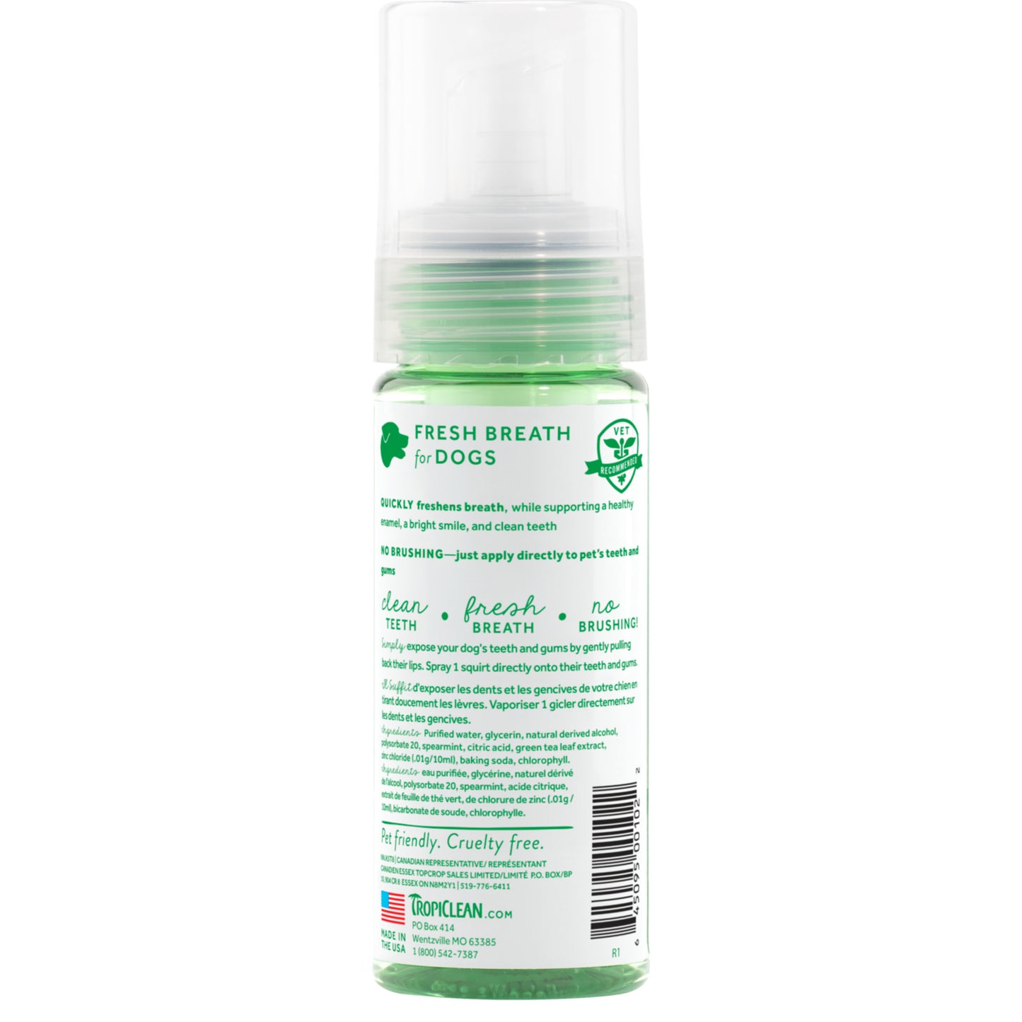 Tropiclean Fresh Breath Mint Foam