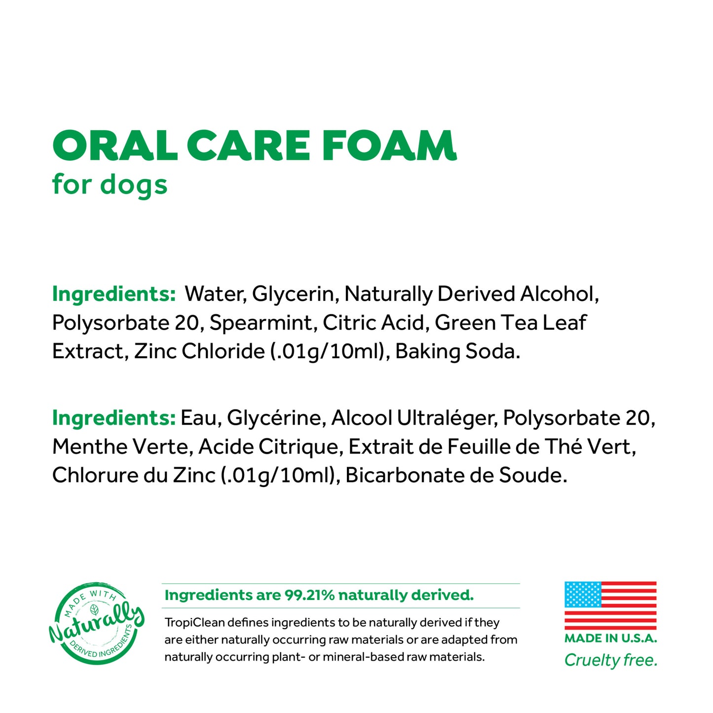 Tropiclean Fresh Breath Mint Foam