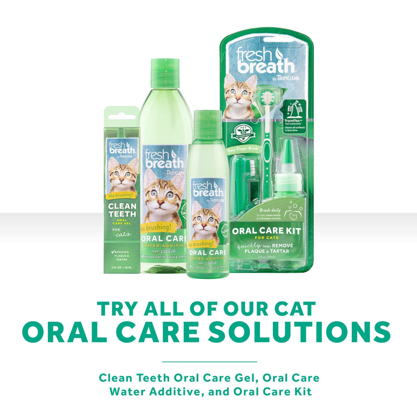 TropiClean Fresh Breath Dental Health Solution for Cats 473mL