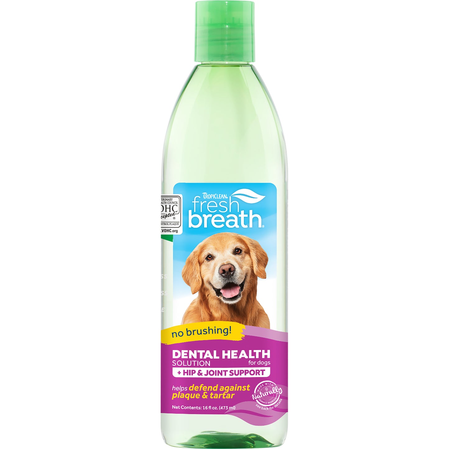 TropiClean Fresh Breath Dental Health Solution plus Hip & Joint Support