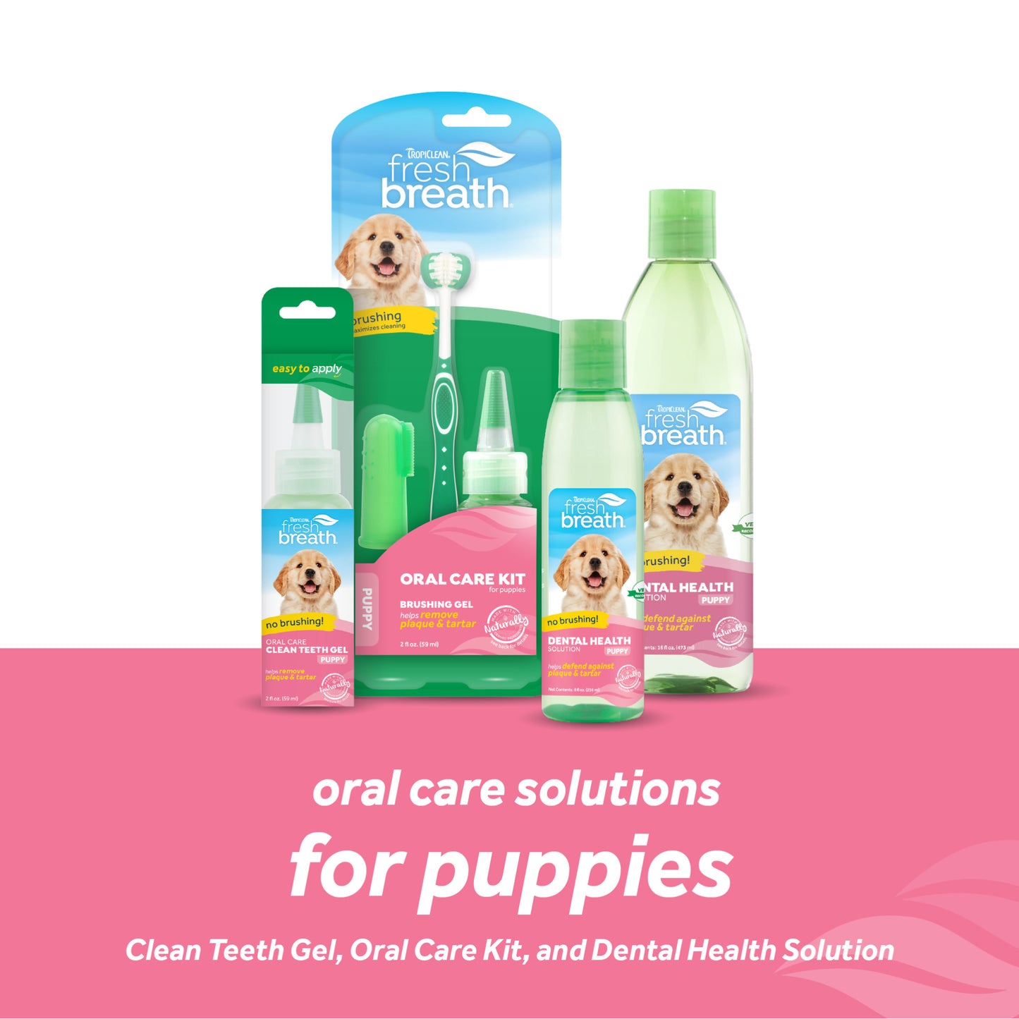 TropiClean Fresh Breath Oral Care Clean Teeth Gel for Puppies
