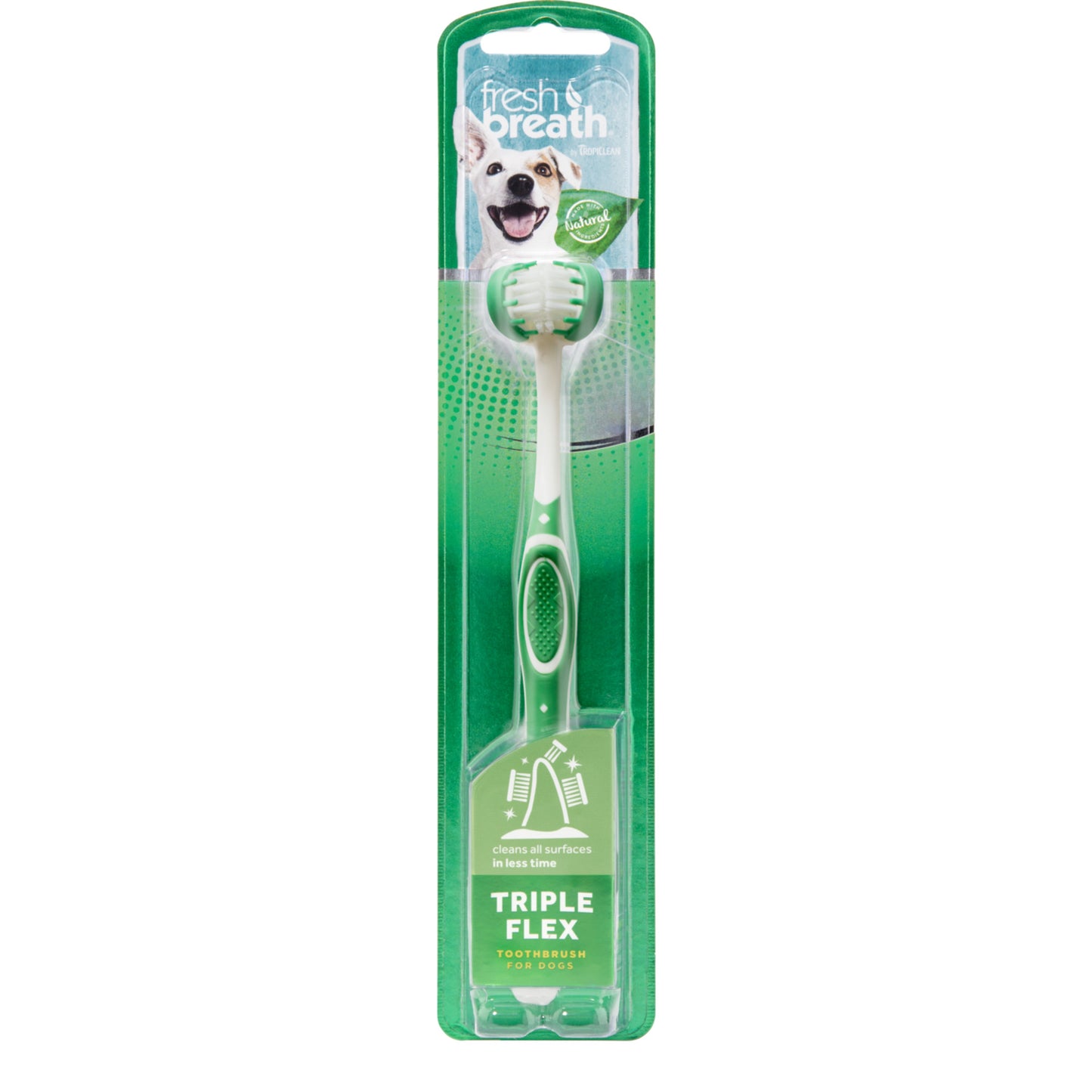 TropiClean Fresh Breath Triple Flex Toothbrush for Dogs