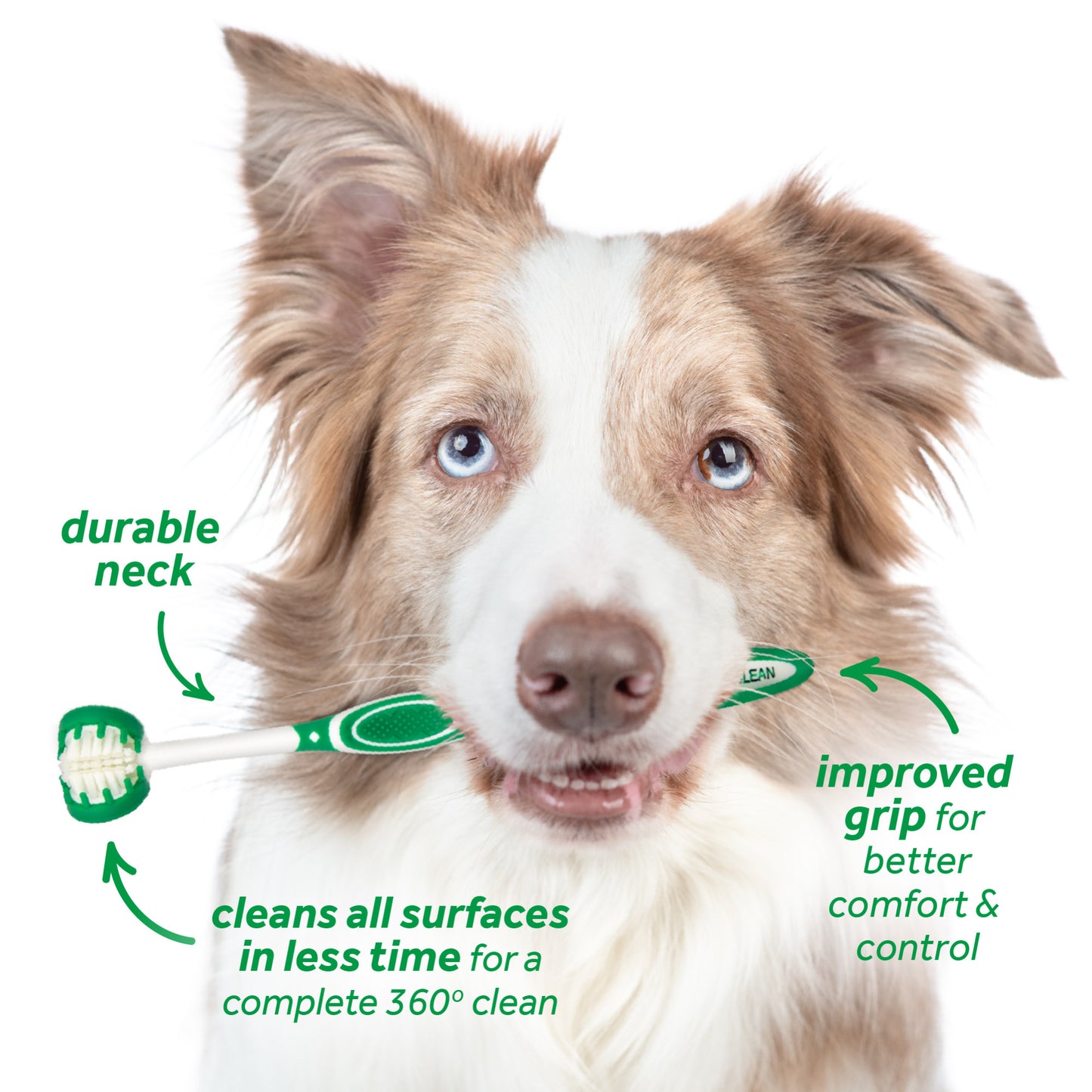 TropiClean Fresh Breath Triple Flex Toothbrush for Dogs