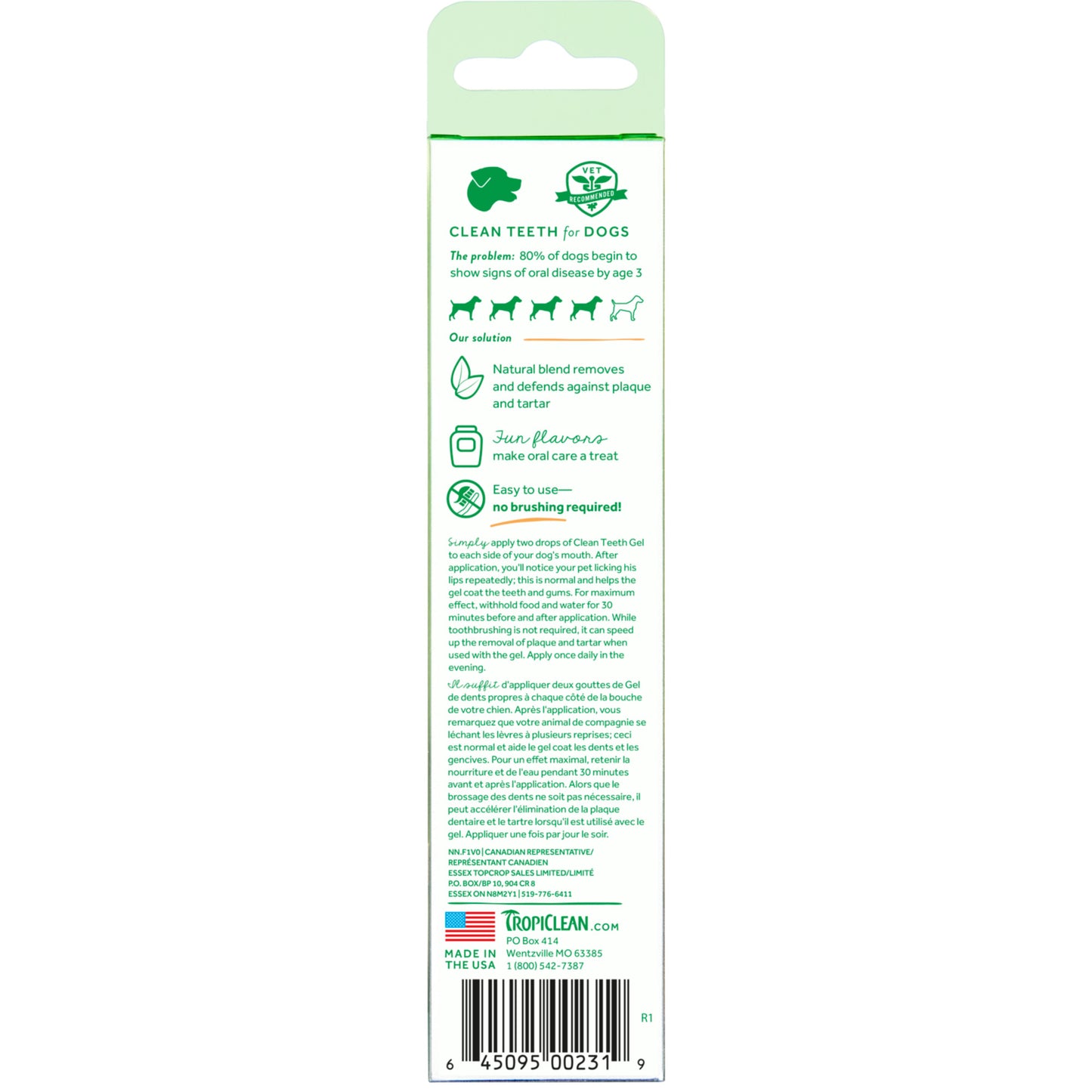 TropiClean Fresh Breath Oral Care Clean Teeth Gel Peanut Butter