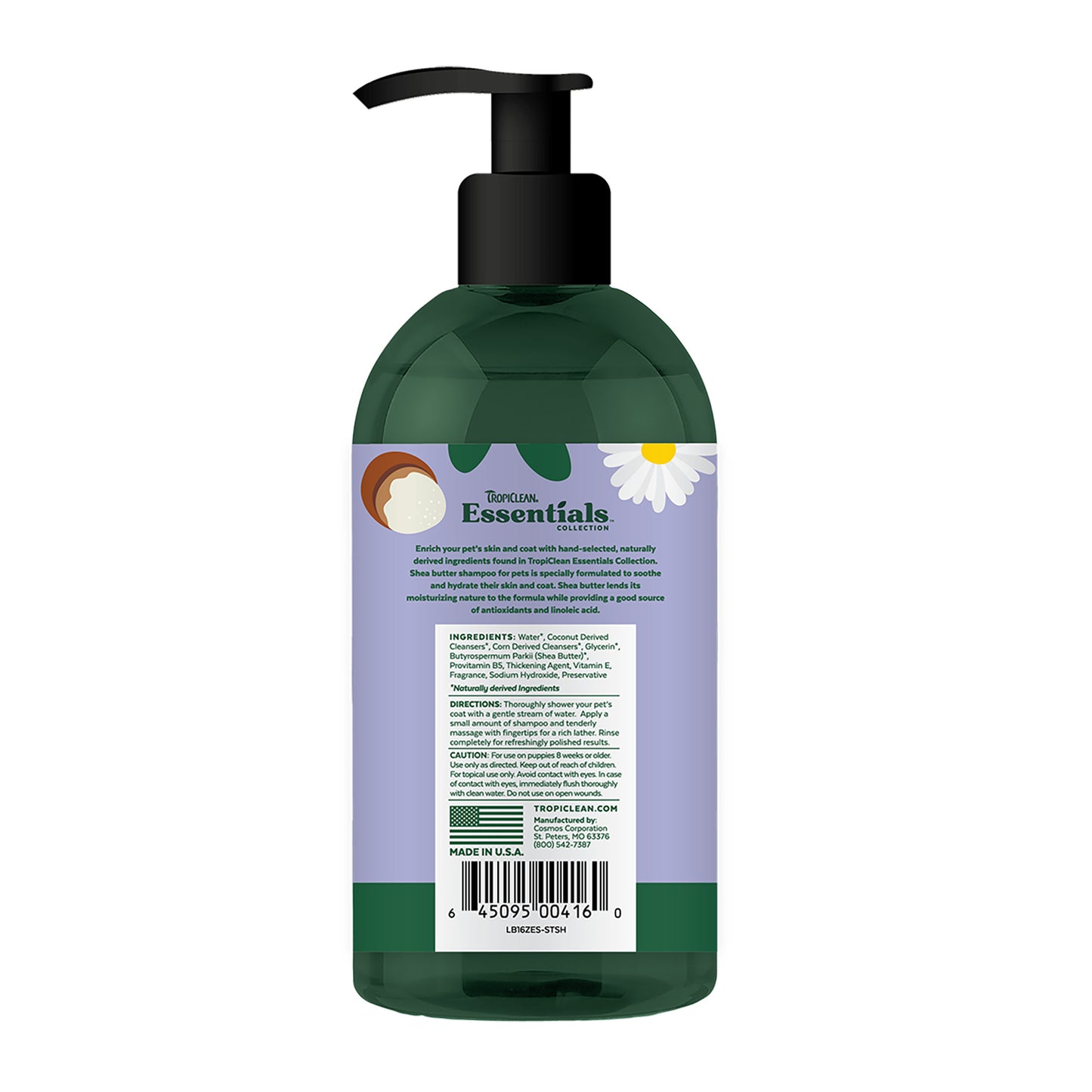 TropiClean Essentials Shea Butter Shampoo