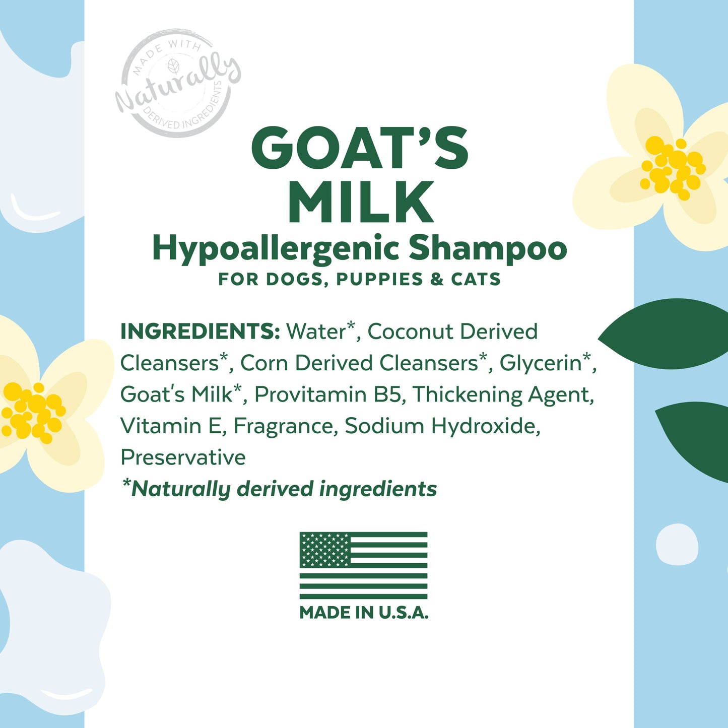 TropiClean Essentials Goat's Milk Shampoo