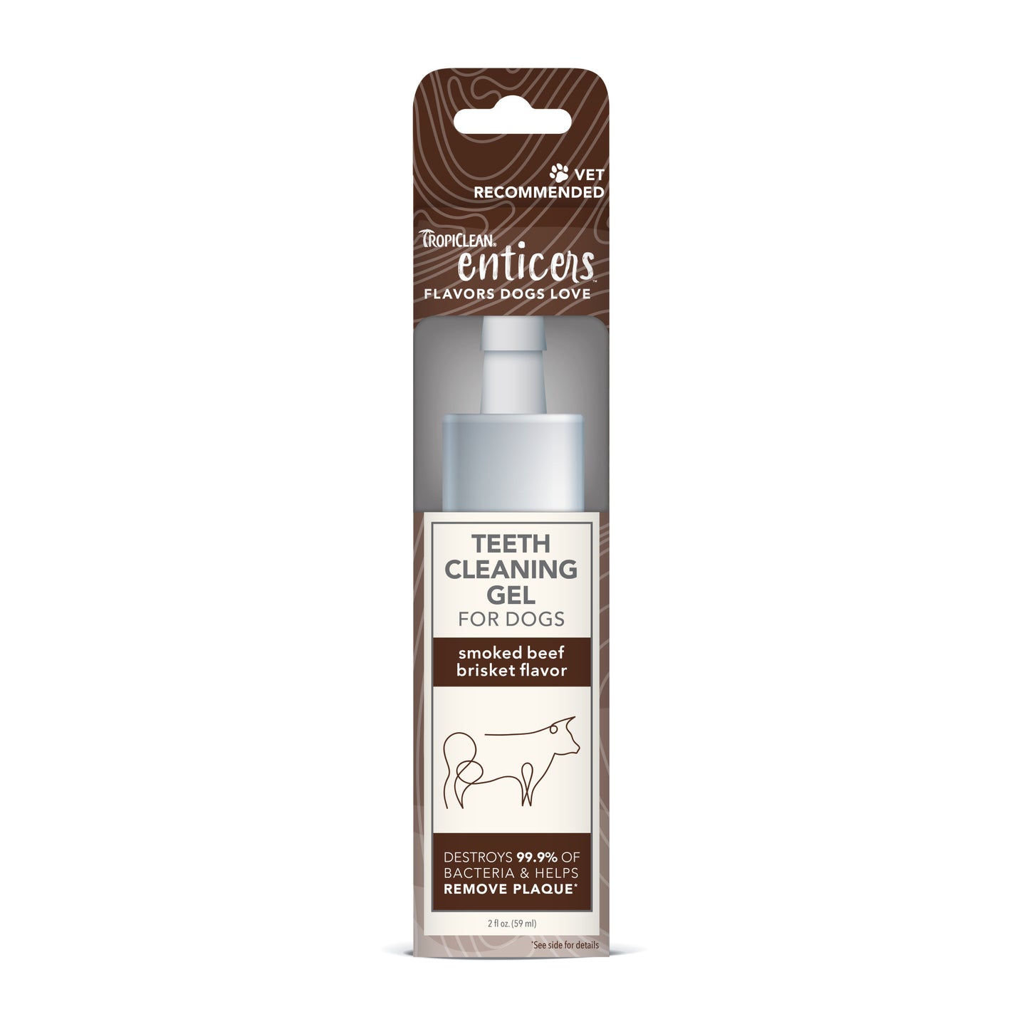 Tropiclean Enticers Teeth Cleaning Gel Smoked Beef Brisket