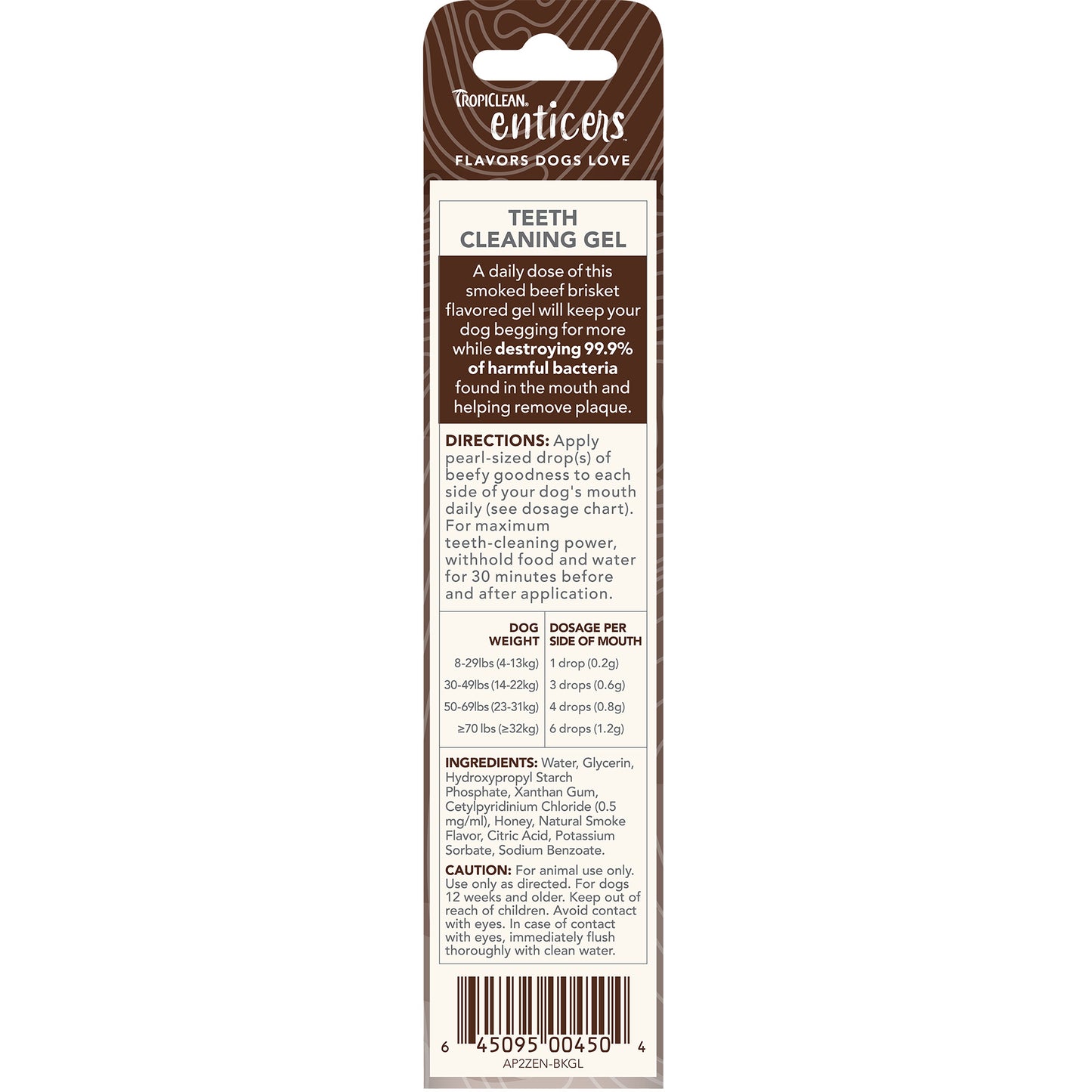 Tropiclean Enticers Teeth Cleaning Gel Smoked Beef Brisket
