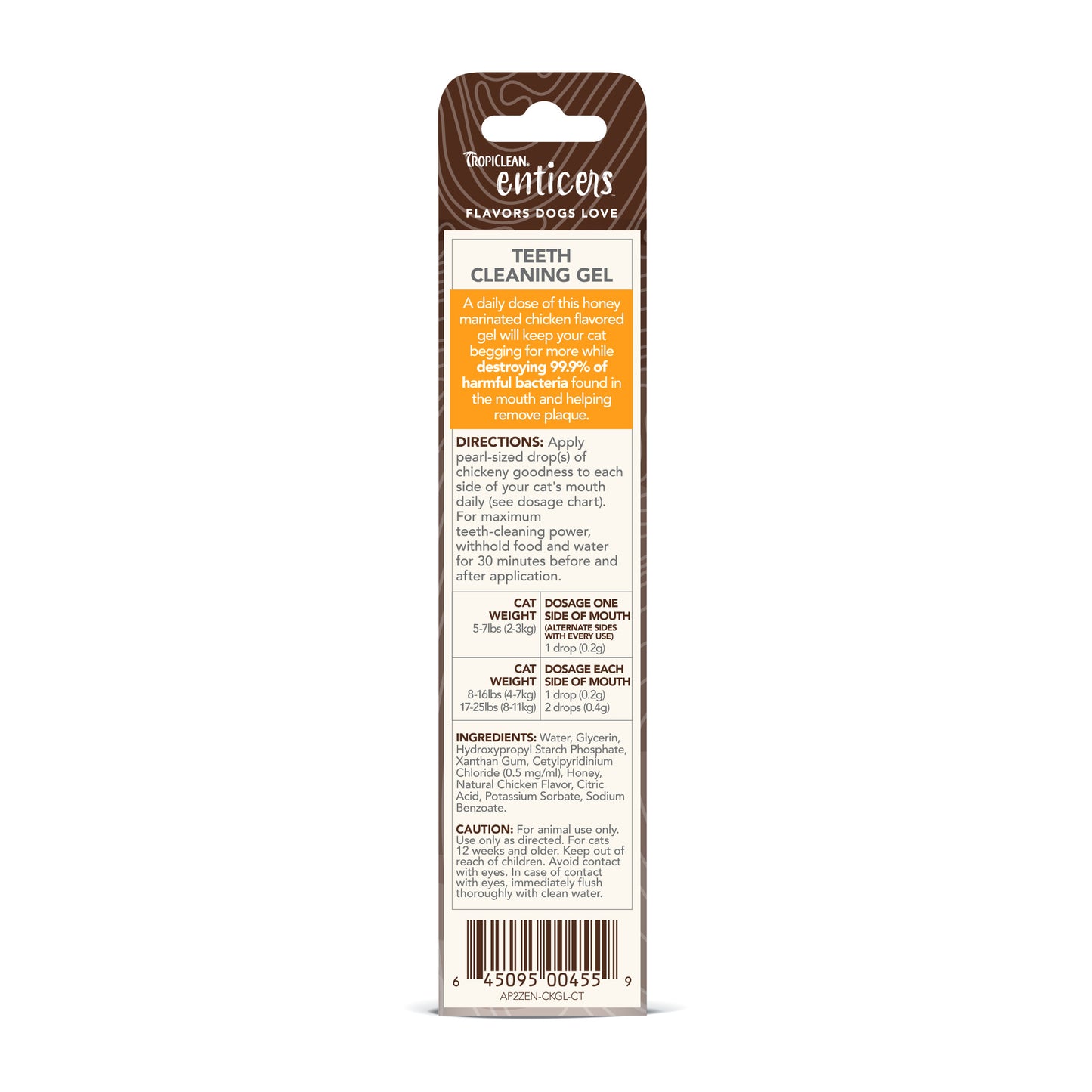 Tropiclean Enticers Teeth Cleaning Cat Gel Honey Marinated Chicken 59mL