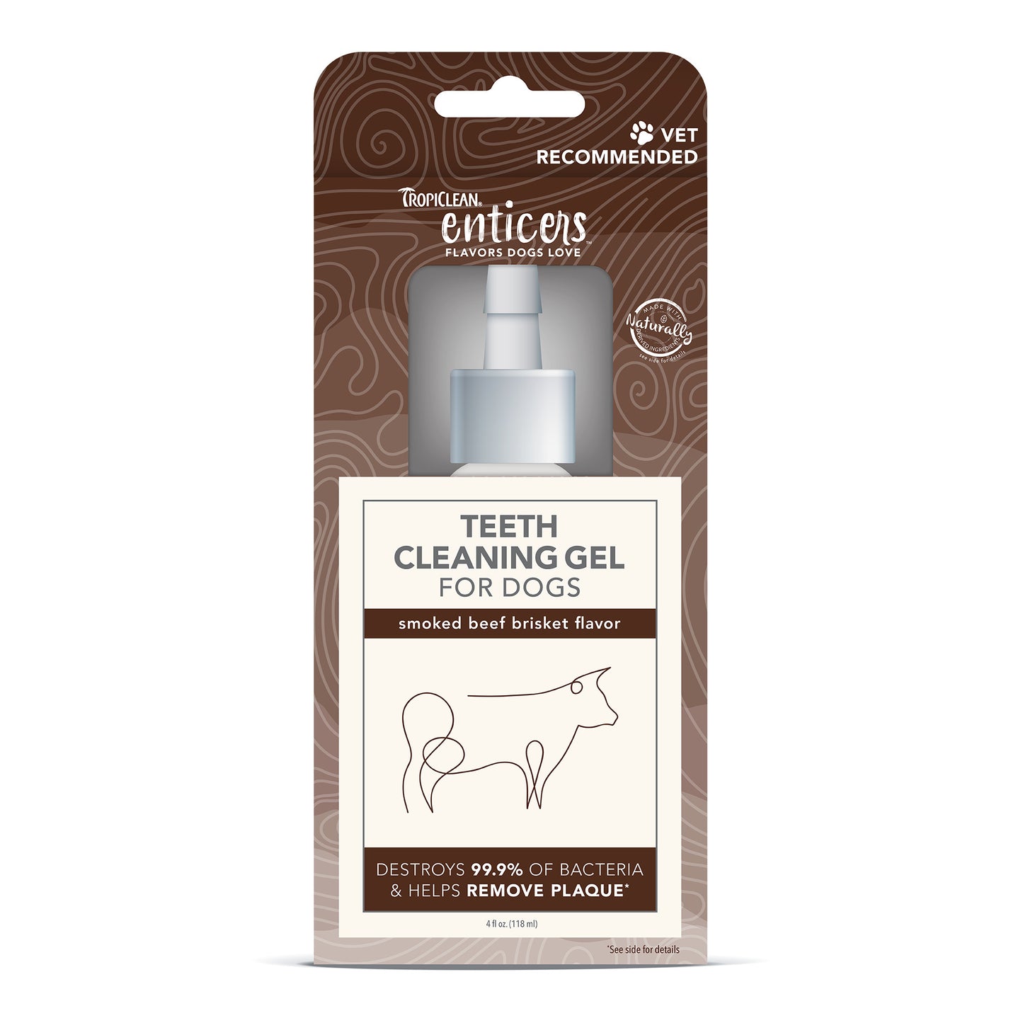 Tropiclean Enticers Teeth Cleaning Gel Smoked Beef Brisket