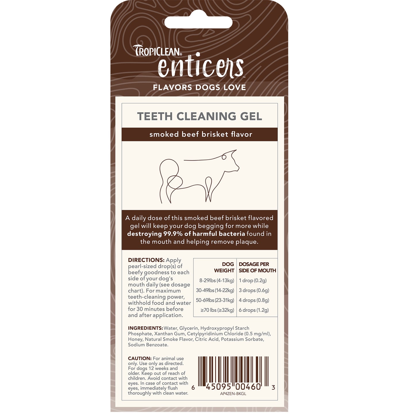 Tropiclean Enticers Teeth Cleaning Gel Smoked Beef Brisket
