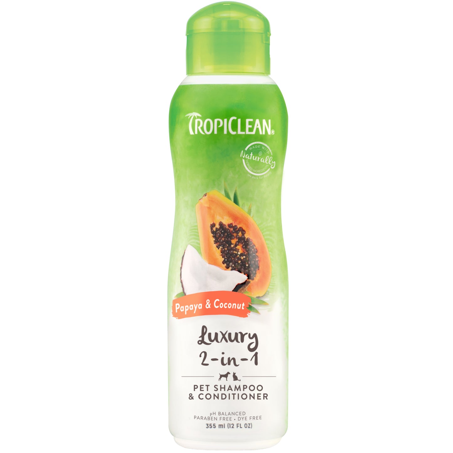 TropiClean Shampoo & Conditioner Papaya & Coconut Luxury 2-in-1