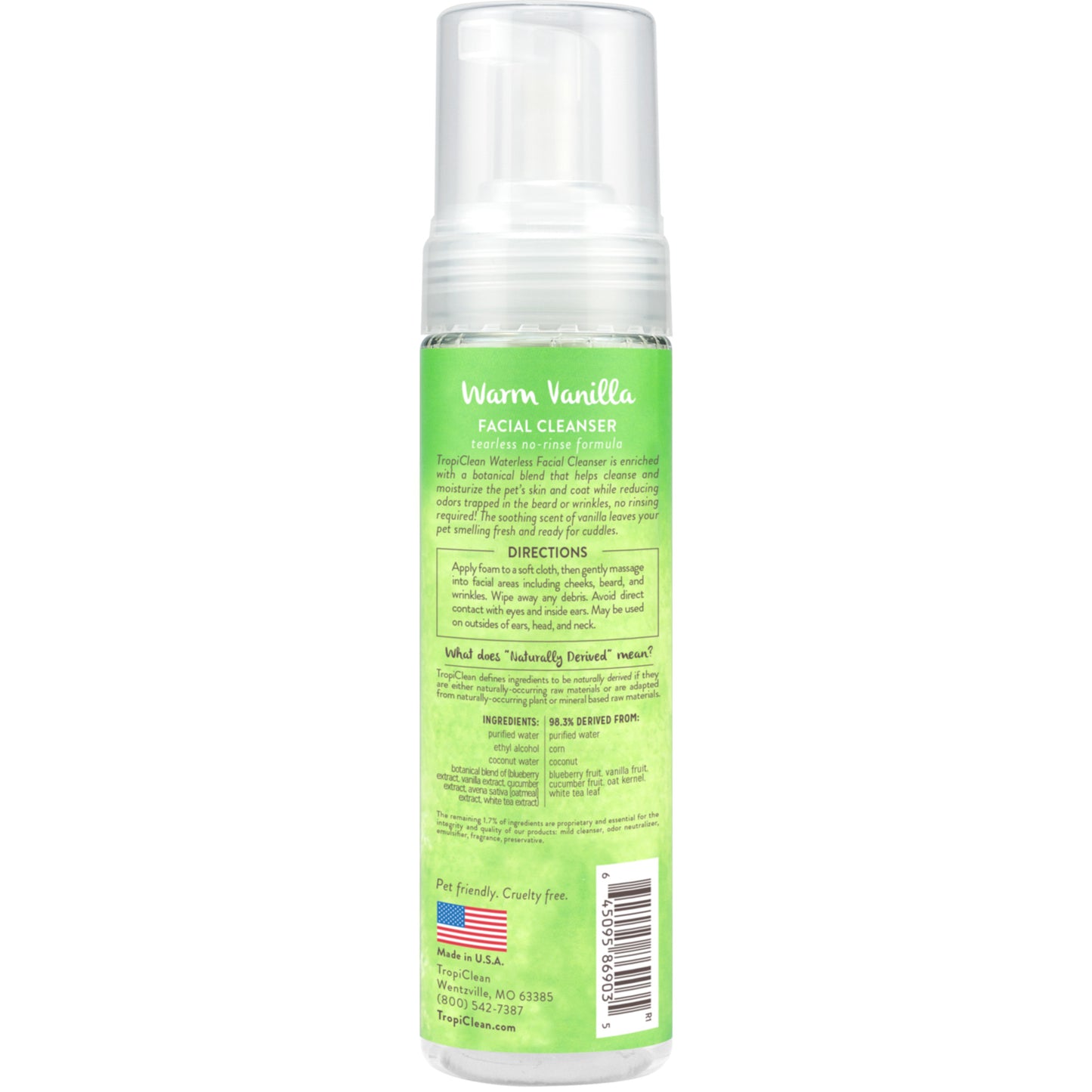 Tropiclean Waterless Facial Cleanser