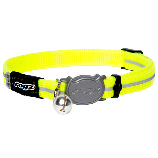 Rogz Alleycat Safety Release Collar Dayglo Yellow