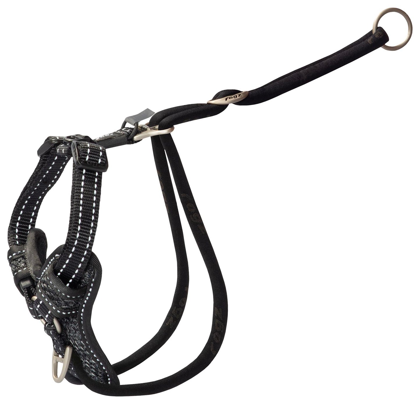 Rogz Control Stop Pull Harness Black