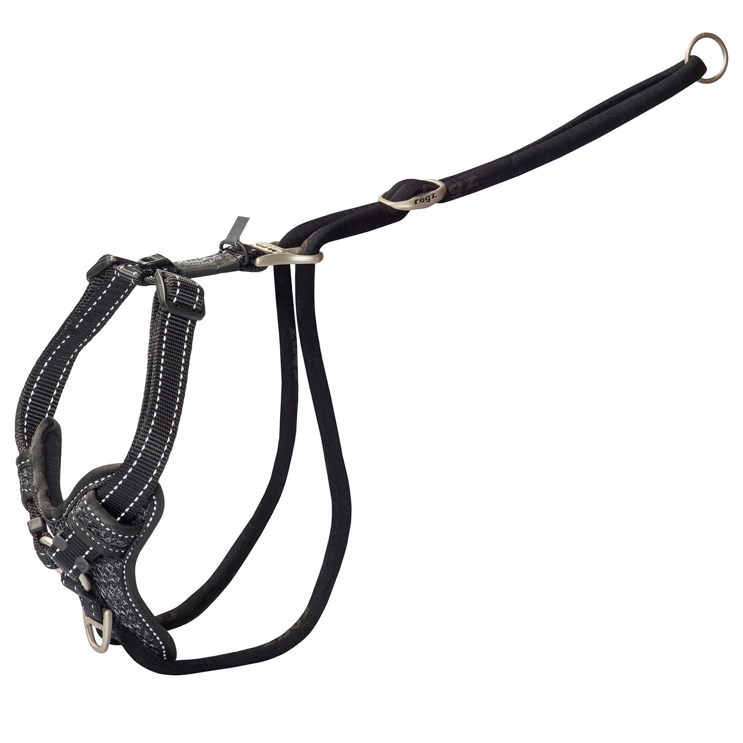 Rogz Control Stop Pull Harness Black