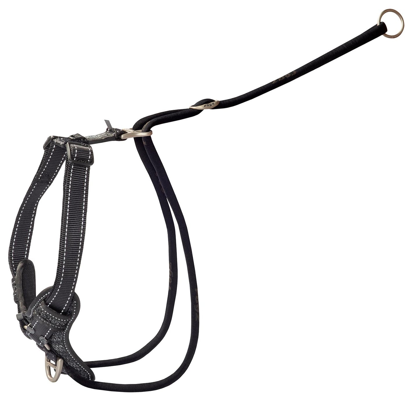 Rogz Control Stop Pull Harness Black