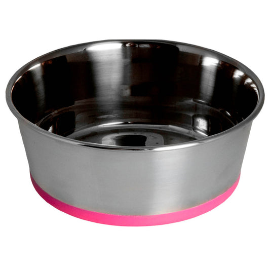Rogz Slurp Stainless Steel Bowl Pink