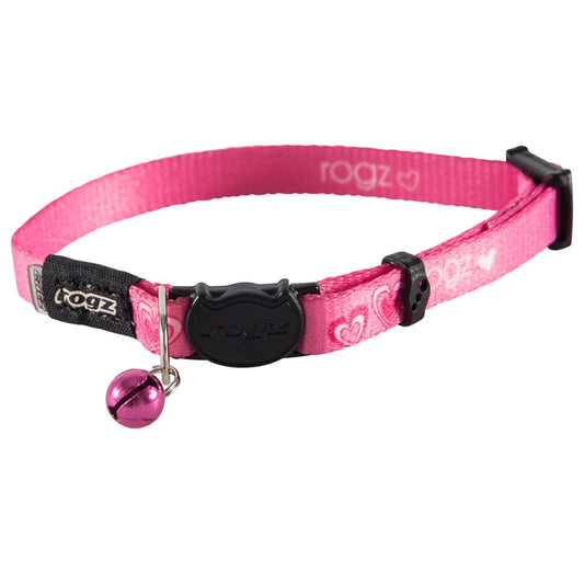 Rogz Kiddycat Safety Release Collar Pink Hearts
