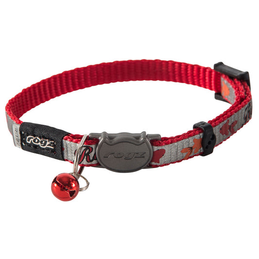 Rogz Reflectocat Safety Release Collar Red Fish