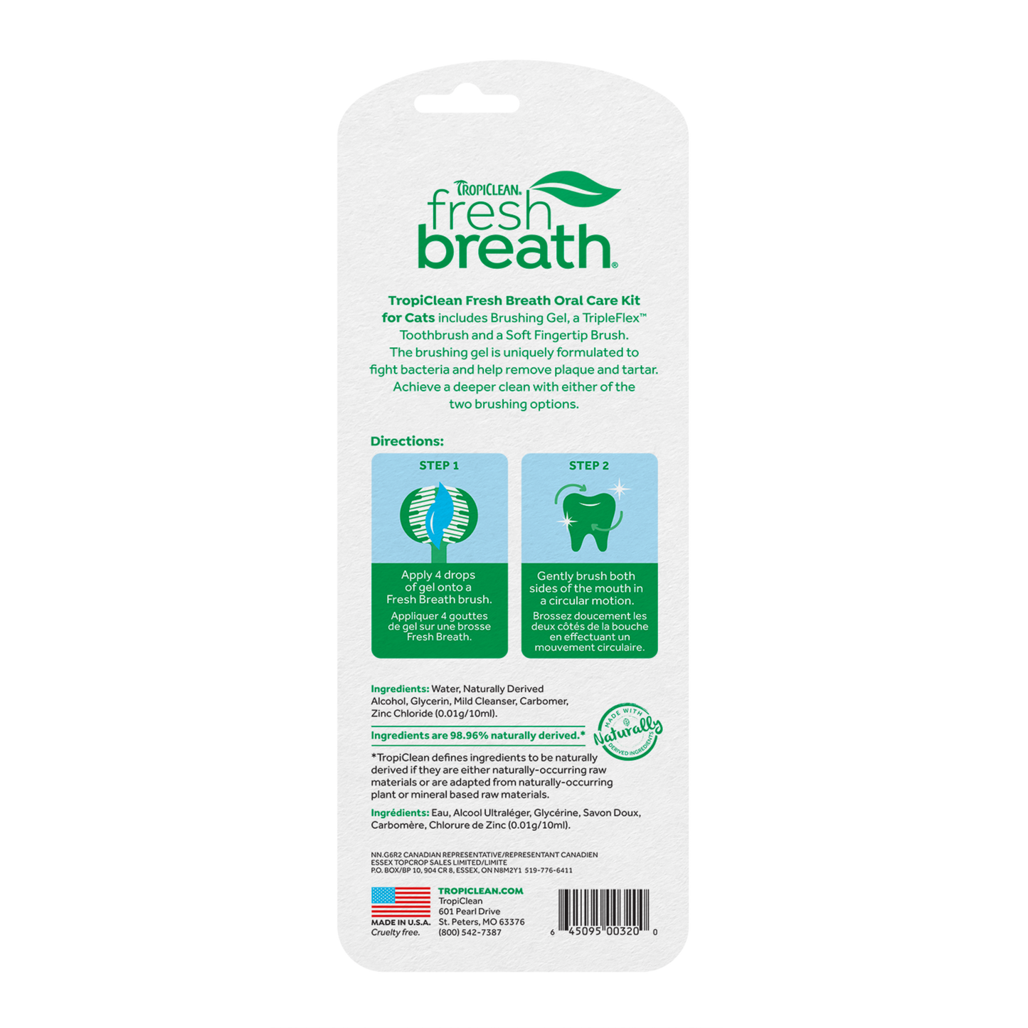 Tropiclean Fresh Breath Oral Care Kit for Cats
