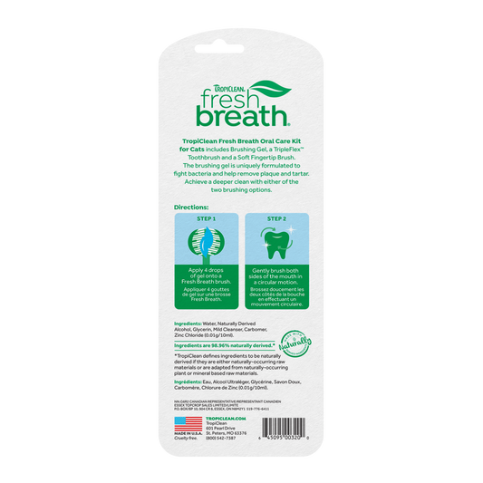 Tropiclean Fresh Breath Oral Care Kit for Cats