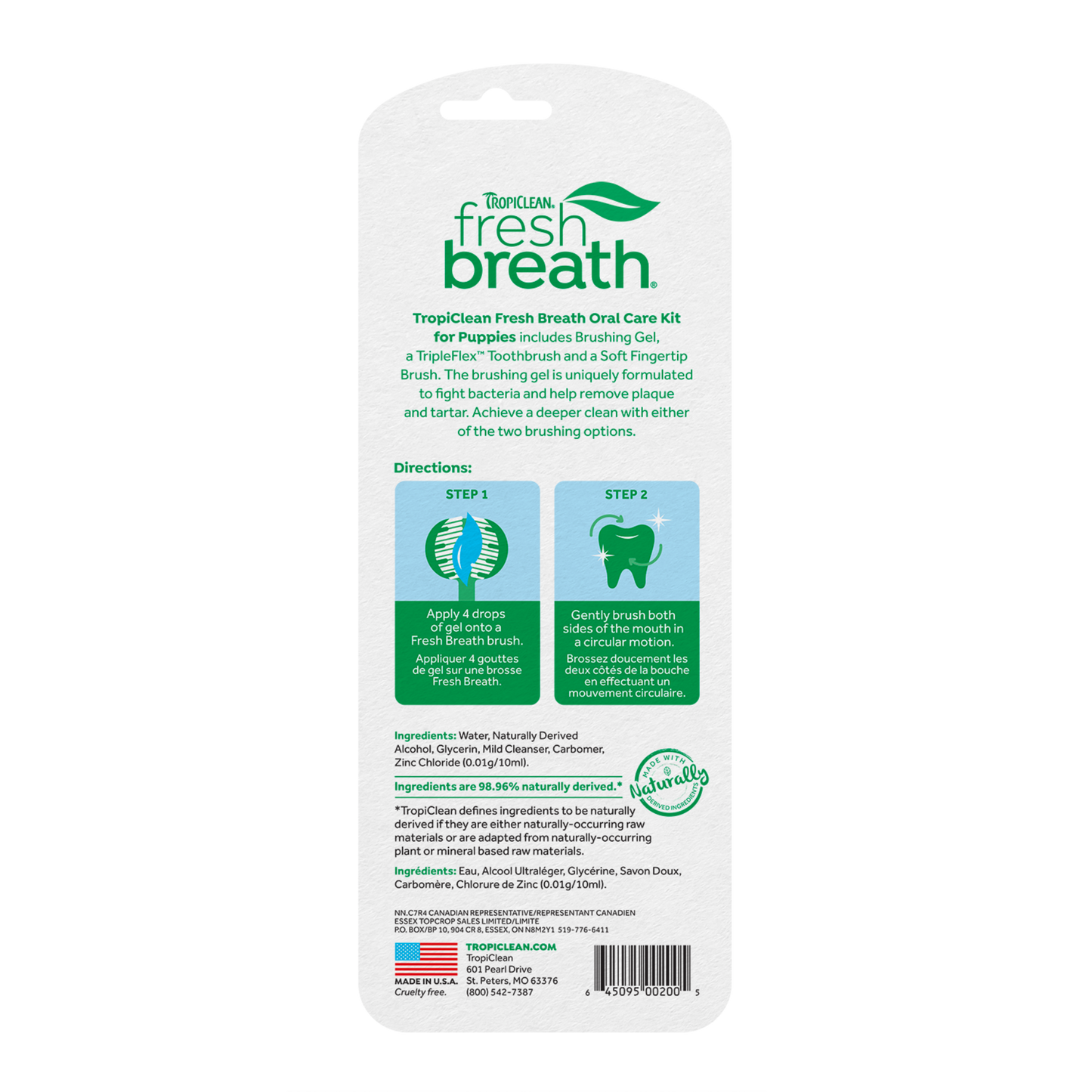 TropiClean Fresh Breath Oral Care Kit for Dogs