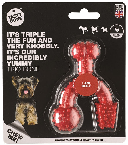 Tasty Bone Nylon Trio Beef Toy