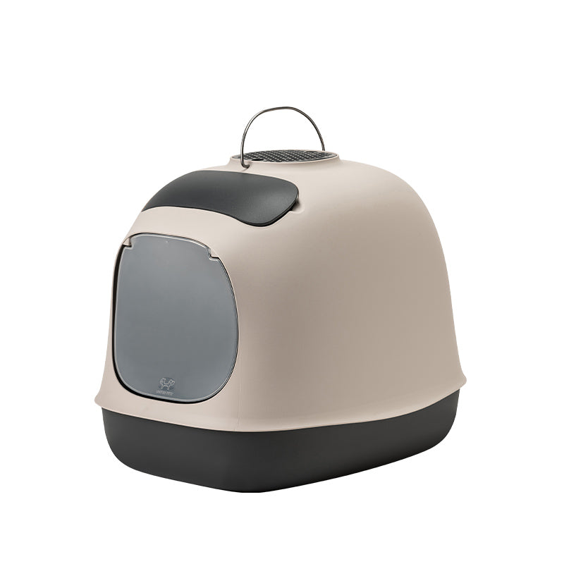 United Pets Minu Covered Cat Litter Grey/Black