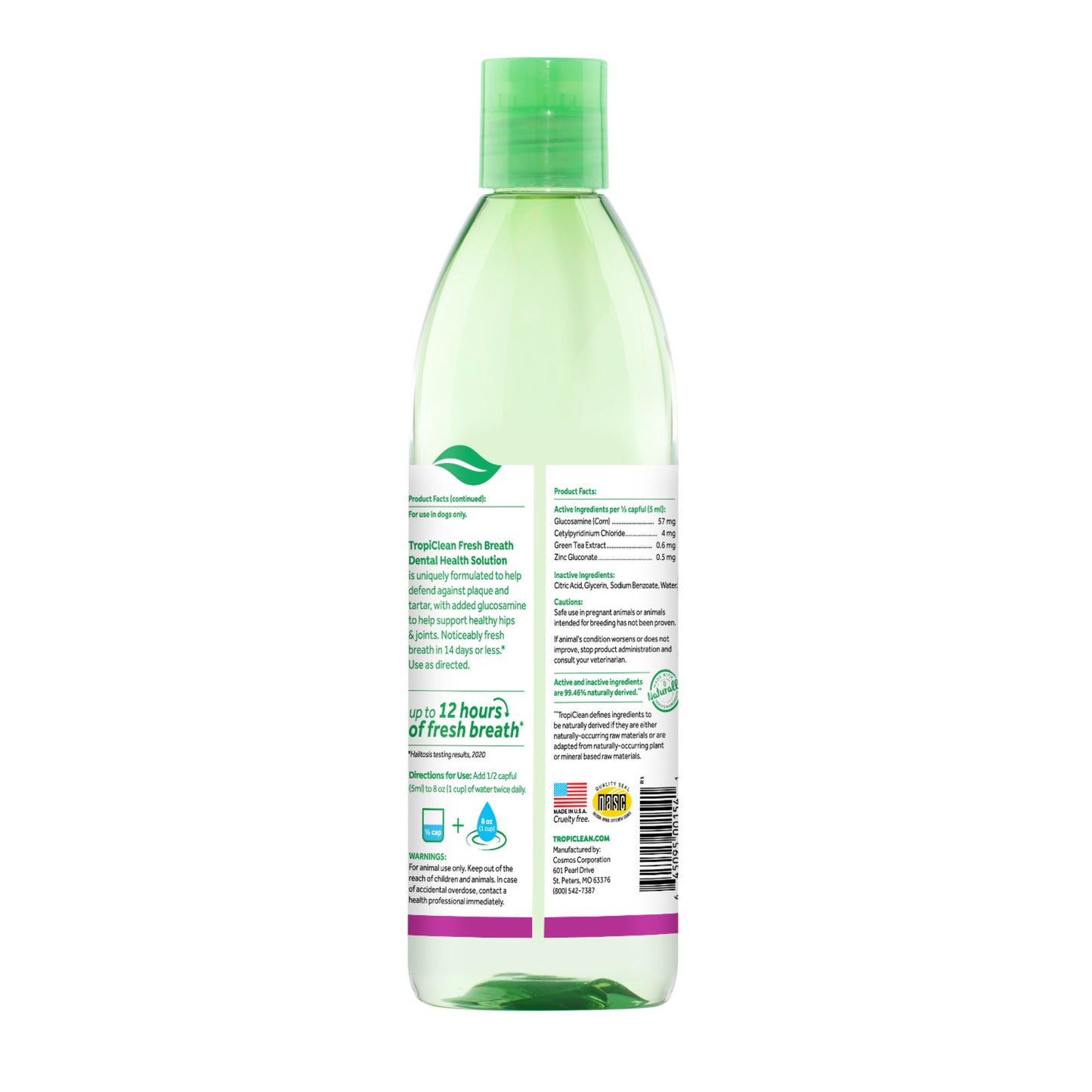 TropiClean Fresh Breath Dental Health Solution plus Hip & Joint Support