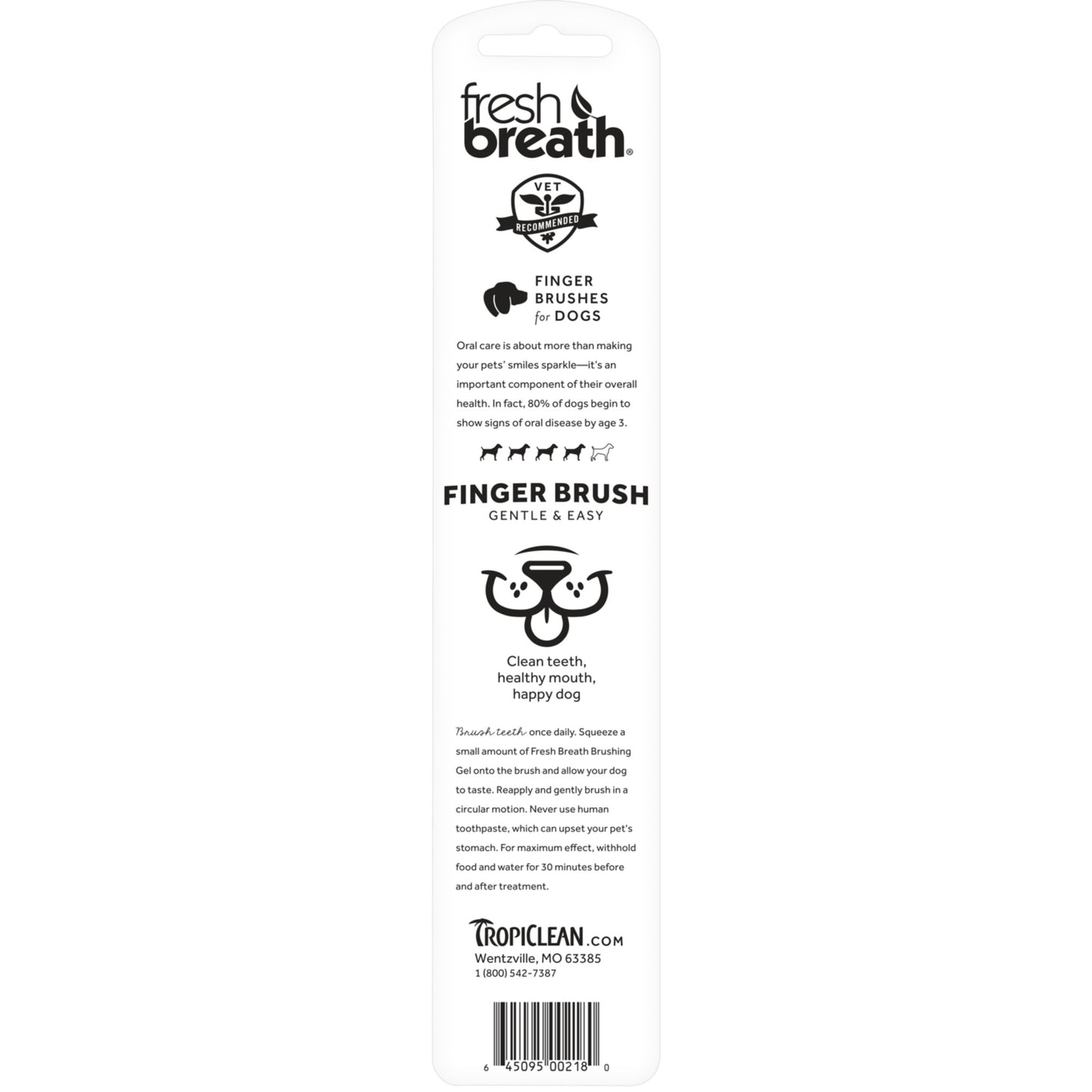 TropiClean Fresh Breath Finger Brushes 2pk