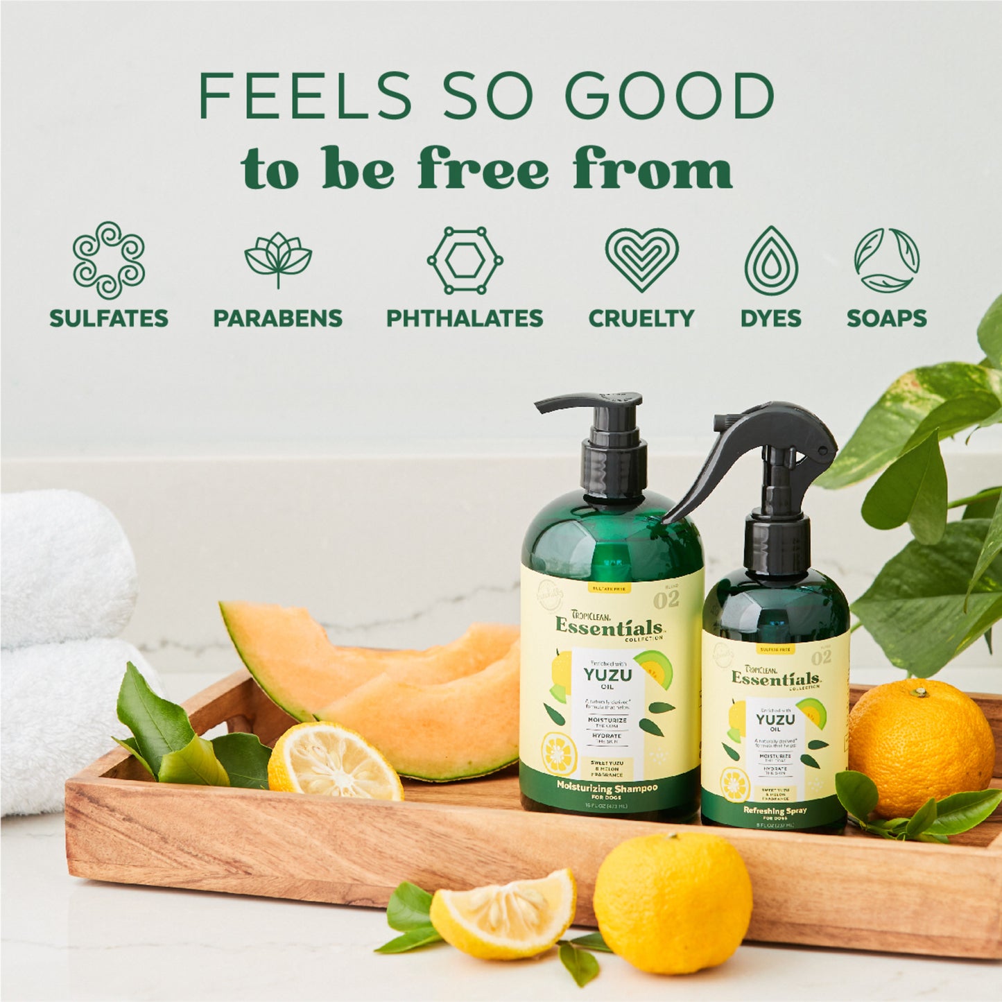 TropiClean Essentials Yuzu Fruit Shampoo