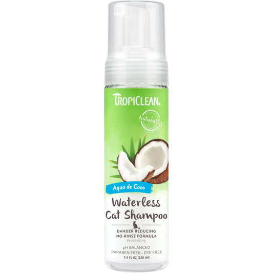 TropiClean Waterless Dander Reducing Cat Shampoo 220mL
