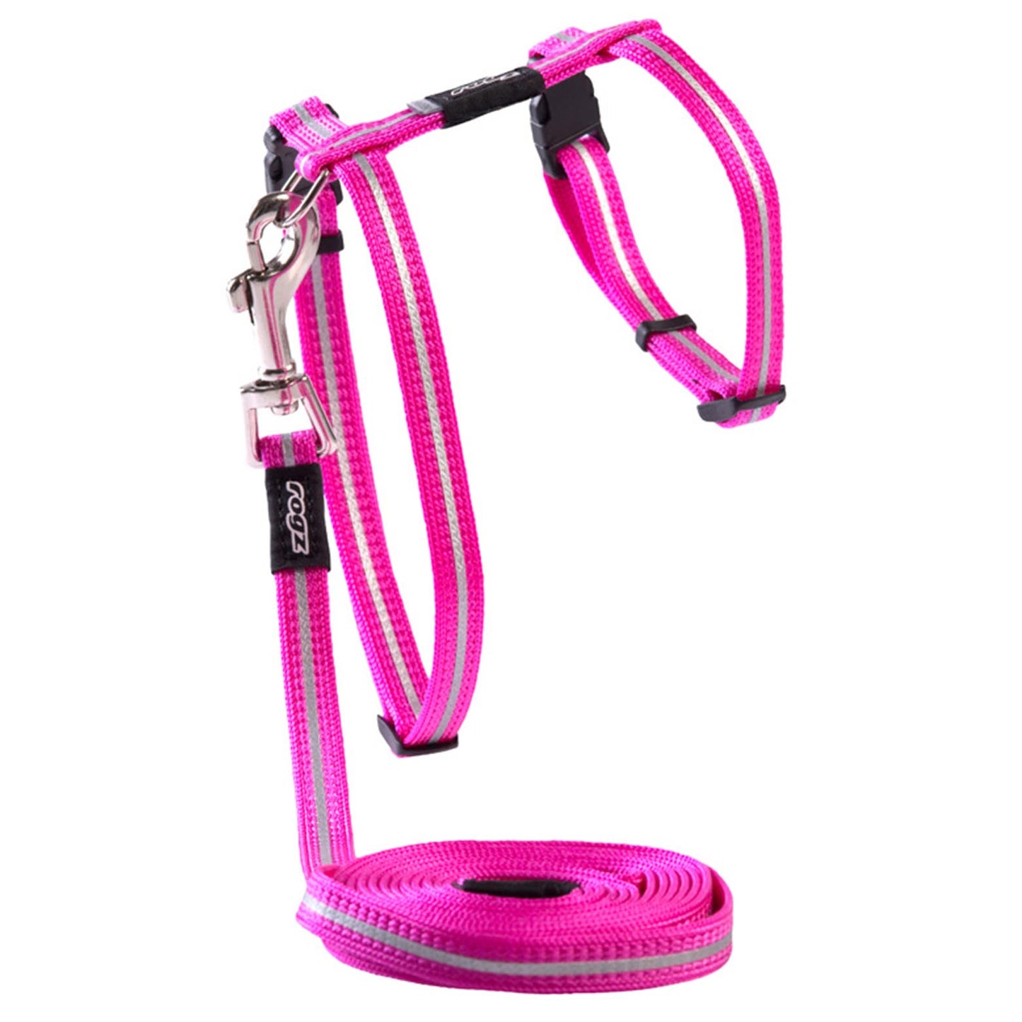 Rogz Alleycat Harness & Lead Set Pink