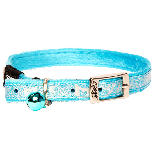 Rogz Sparklecat Pin Buckle Collar Turquoise